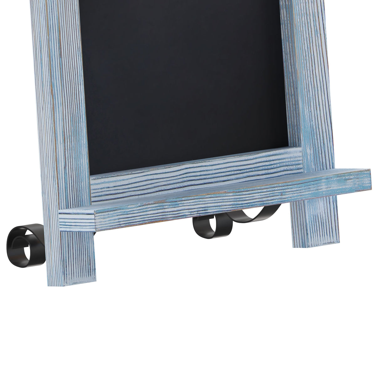 Rustic Blue,9.5inchW x 1.88inchD x 14inchH |#| 10 Pack 9.5inch x 14inch Tabletop or Wall Mount Magnetic Chalkboards - Rustic Blue