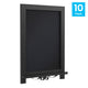 Black,12inchW x 1.88inchD x 17inchH |#| 10 Pack 12inch x 17inch Tabletop or Wall Mount Magnetic Chalkboards - Black