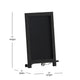 Black,12inchW x 1.88inchD x 17inchH |#| 10 Pack 12inch x 17inch Tabletop or Wall Mount Magnetic Chalkboards - Black