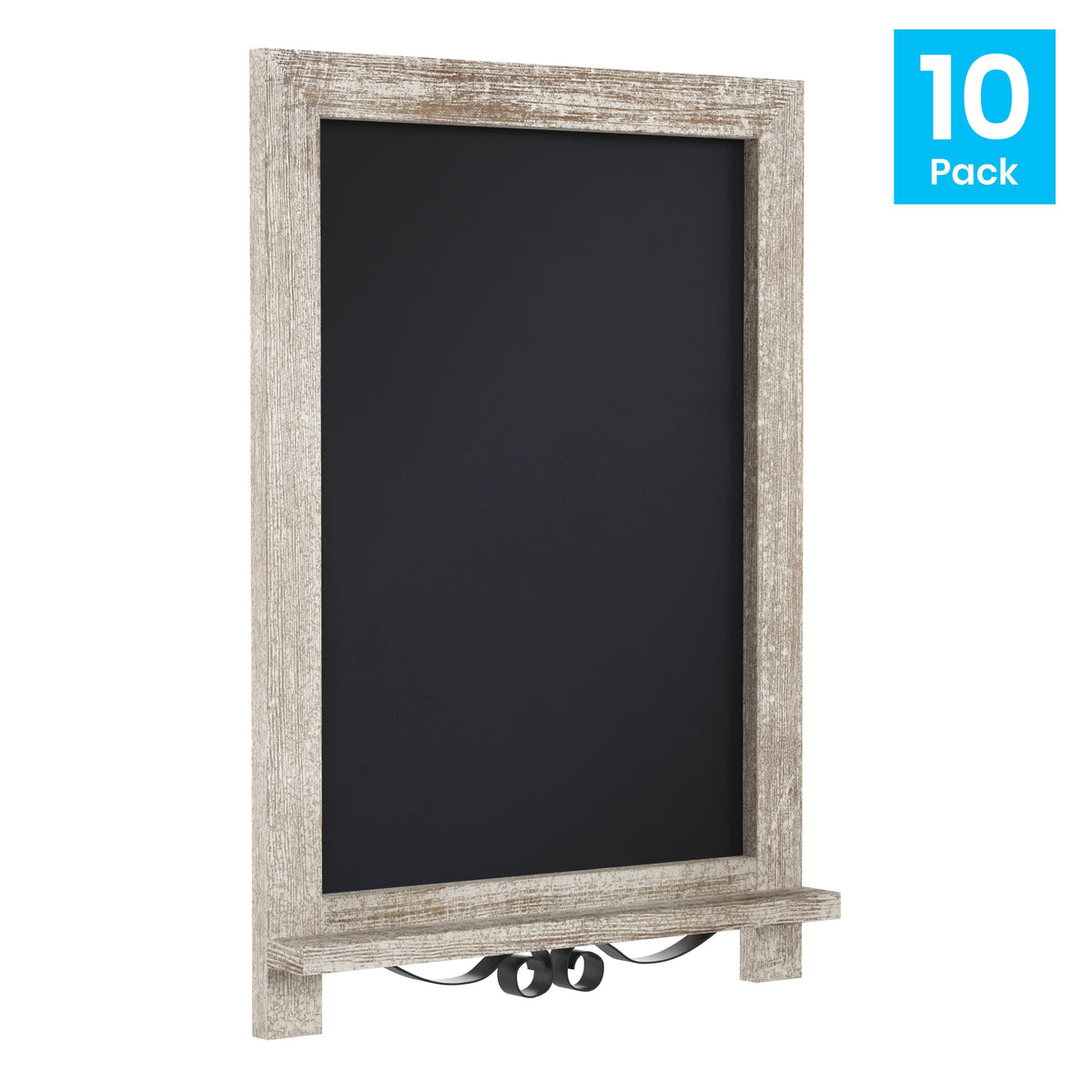 Weathered Brown,12inchW x 1.88inchD x 17inchH |#| 10 Pack 12inch x 17inch Tabletop or Wall Mount Magnetic Chalkboards - Weathered