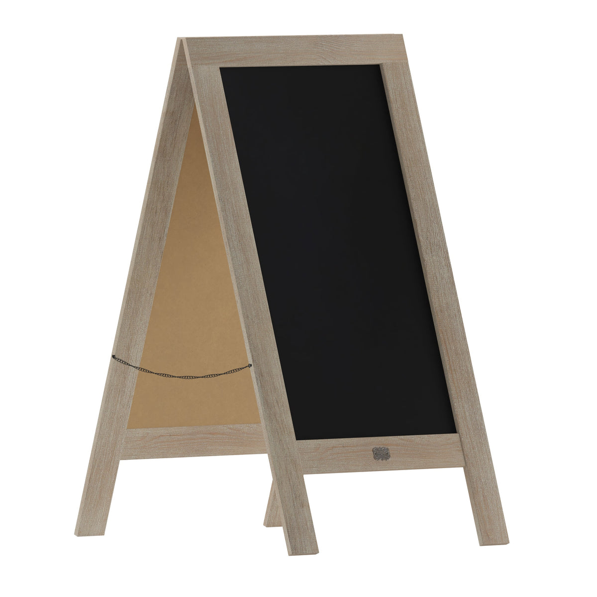 Weathered Brown,40inchH x 20inchW |#| Indoor/Outdoor 40x20 Freestanding Weathered Wood A-Frame Magnetic Chalkboard