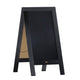 Black,40inchH x 20inchW |#| Indoor/Outdoor 40x20 Freestanding Black Wood A-Frame Magnetic Chalkboard