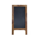 Rustic Brown,40inchH x 20inchW |#| Indoor/Outdoor 40x20 Freestanding Rustic Brown Wood A-Frame Magnetic Chalkboard