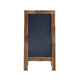 Rustic Brown,40inchH x 20inchW |#| Indoor/Outdoor 40x20 Freestanding Rustic Brown Wood A-Frame Magnetic Chalkboard
