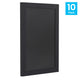 Rustic Black |#| Set of 10 Wall Mounted Magnetic Chalkboards in Black - 9.5inch x 14inch