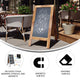 Rustic Brown,40inchH x 20inchW |#| Rustic Brown Wood A-Frame Magnetic Chalkboard Set-Markers, Stencils, and Magnets