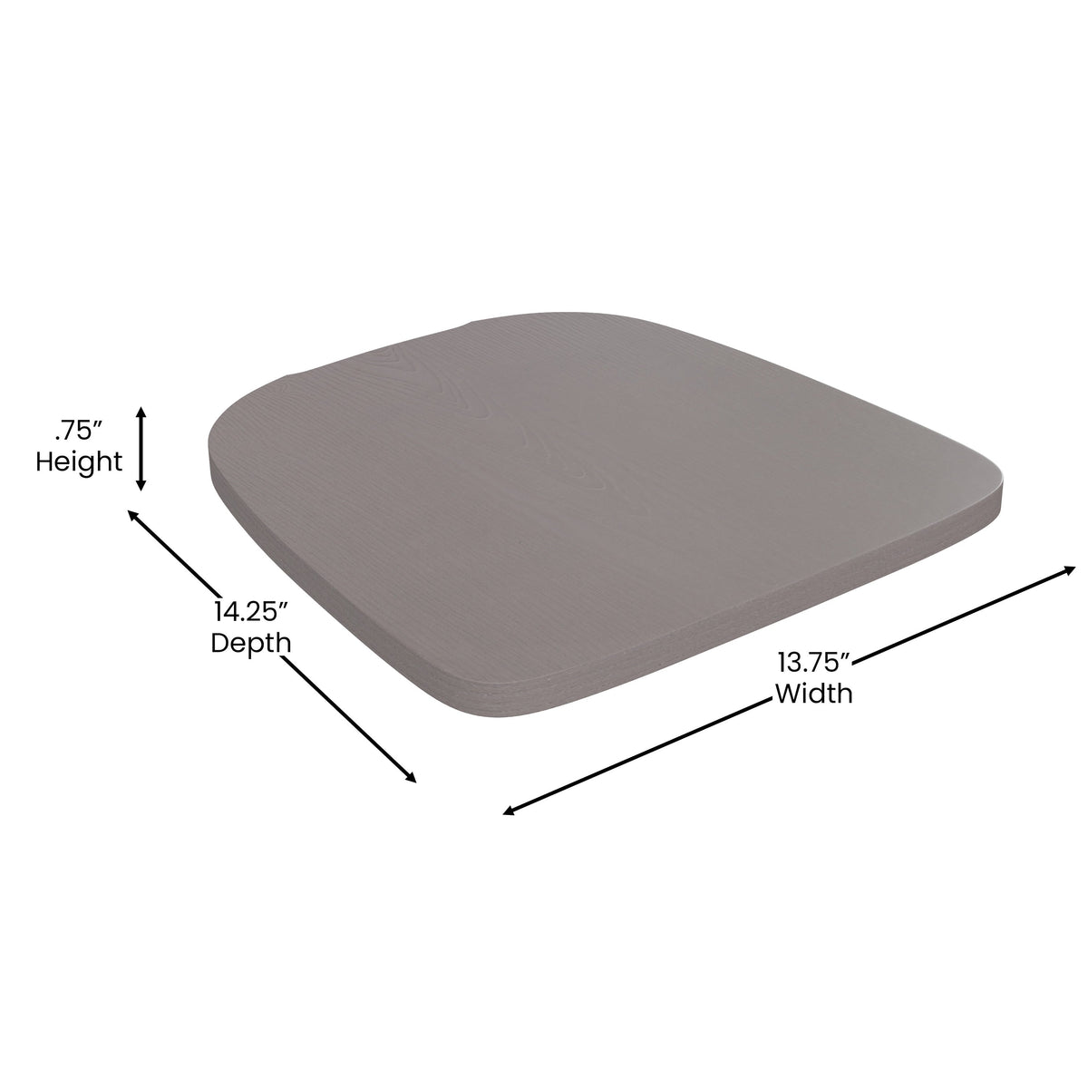 Silver Gray/Gray |#| All-Weather Counter Height Stool with Poly Resin Seat - Silver/Gray