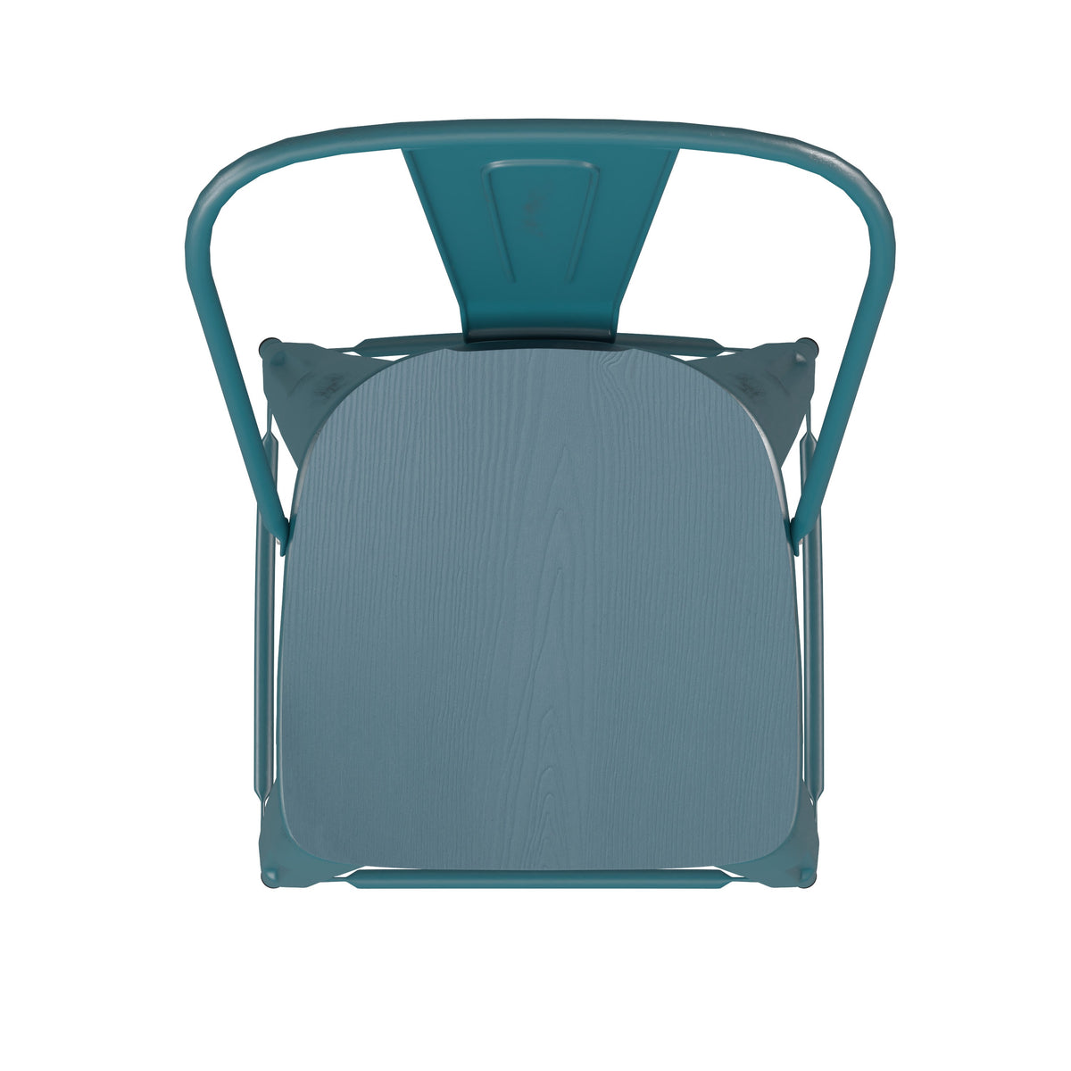 Kelly Blue-Teal/Teal-Blue |#| All-Weather Counter Height Stool with Poly Resin Seat - Kelly-Blue Teal/Teal