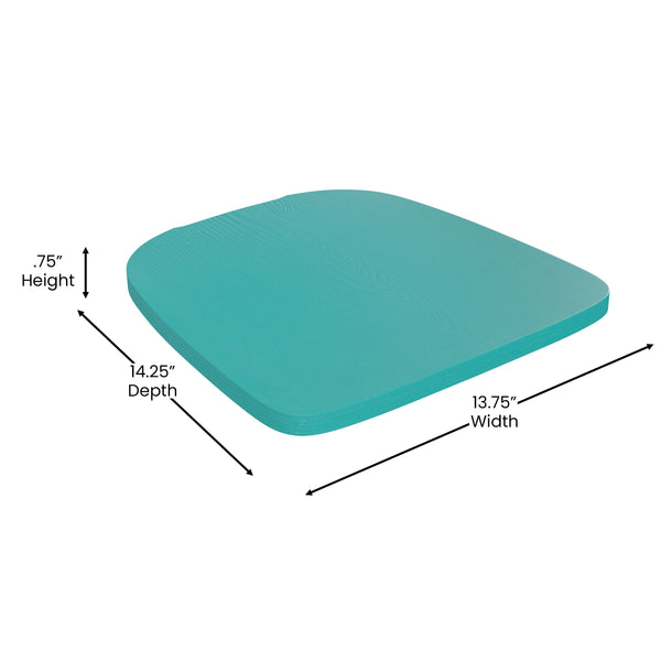 Mint Green/Mint Green |#| All-Weather Counter Height Stool with Poly Resin Seat - Mint Green