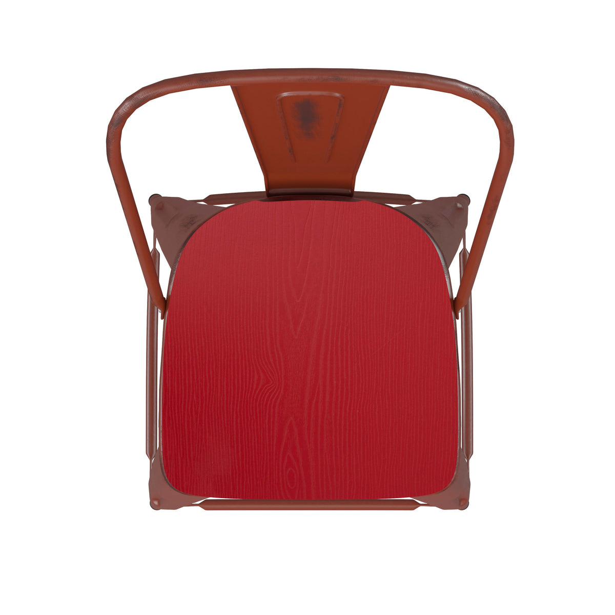 Kelly Red/Red |#| All-Weather Counter Height Stool with Poly Resin Seat - Kelly Red/Red