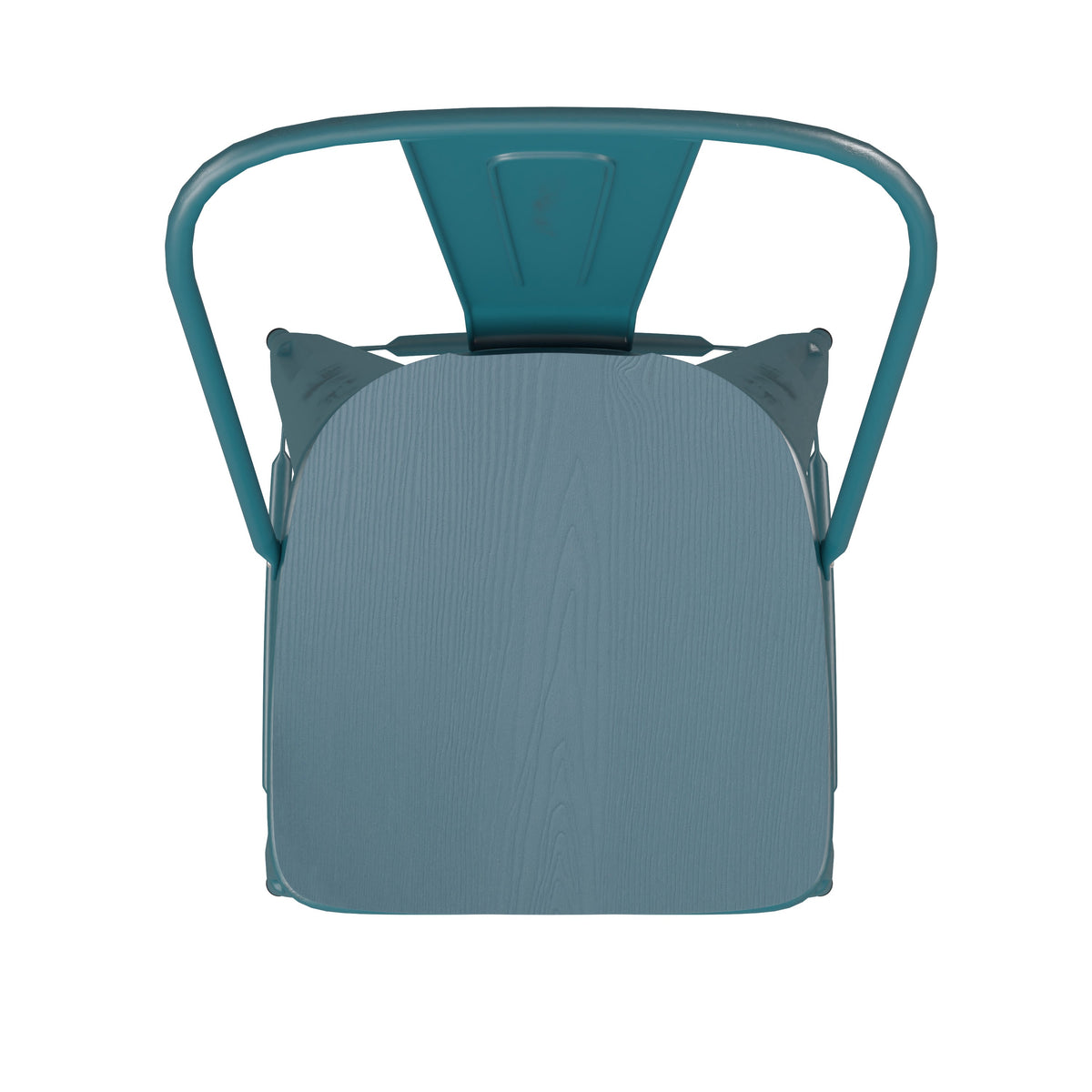 Kelly Blue-Teal/Teal-Blue |#| All-Weather Bar Height Stool with Poly Resin Seat - Kelly-Blue Teal/Teal