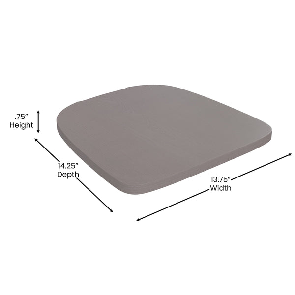 Silver Gray/Gray |#| All-Weather Bar Height Stool with Poly Resin Seat - Silver/Gray