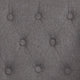 Dark Gray Fabric |#| 30inch High Tufted Walnut Barstool with Accent Nail Trim in Dark Gray Fabric