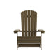 Mahogany |#| All-Weather Poly Resin Folding Adirondack Chair in Mahogany - Patio Chair