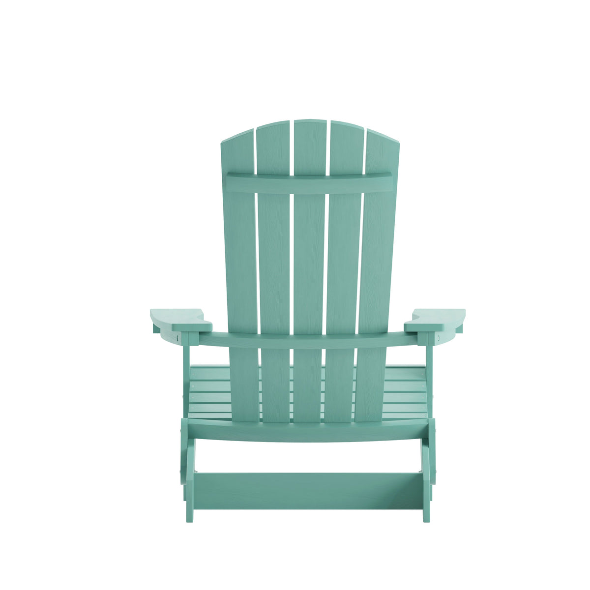 Sea Foam |#| All-Weather Poly Resin Folding Adirondack Chair in Sea Foam - Patio Chair