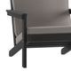 Black/Charcoal |#| All-Weather Poly Resin Adirondack Style Chair & Cushions - Black/Charcoal