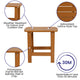 Teak |#| All-Weather Poly Resin Adirondack Side Table in Teak - Patio Table