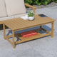 Natural Cedar |#| Indoor/Outdoor Poly Resin 2-Tier Adirondack Coffee Table - Natural Cedar