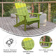 Lime |#| Outdoor Lime Green All-Weather Poly Resin Wood Adirondack Chair