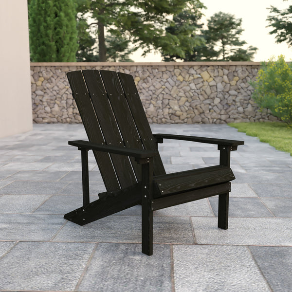 Slate Gray |#| Outdoor Slate Gray All-Weather Poly Resin Wood Adirondack Chair