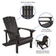 Slate Gray |#| Outdoor Slate Gray All-Weather Poly Resin Wood Adirondack Chair