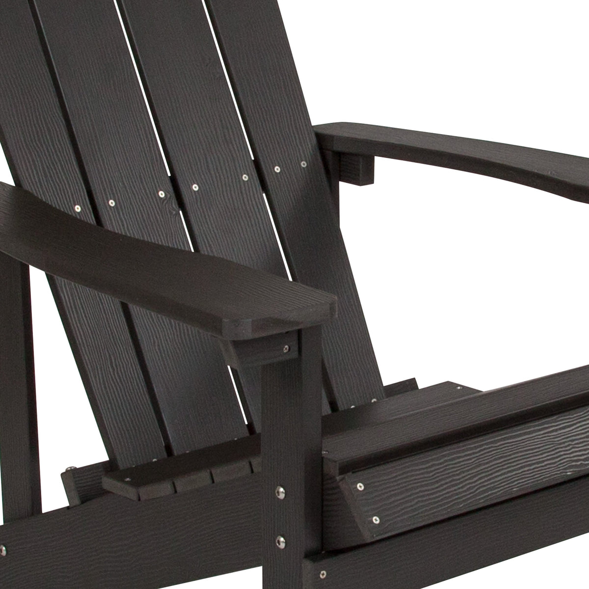 Slate Gray |#| Outdoor Slate Gray All-Weather Poly Resin Wood Adirondack Chair