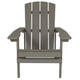 Gray |#| Outdoor Gray All-Weather Poly Resin Wood Adirondack Chair