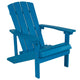 Blue |#| Outdoor Blue All-Weather Poly Resin Wood Adirondack Chair