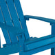 Blue |#| Outdoor Blue All-Weather Poly Resin Wood Adirondack Chair