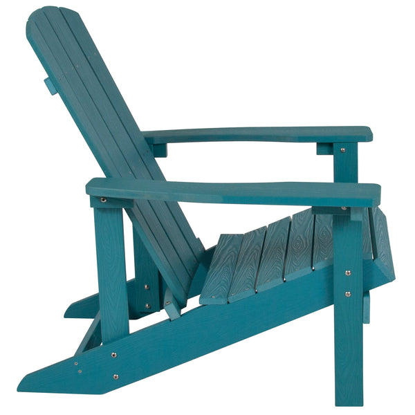 Sea Foam |#| Outdoor Sea Foam All-Weather Poly Resin Wood Adirondack Chair