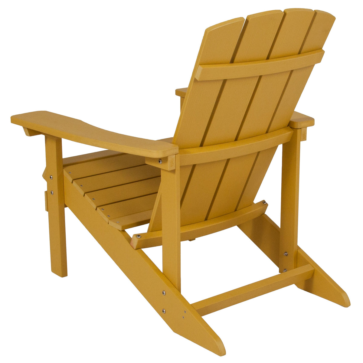 Yellow |#| Outdoor Yellow All-Weather Poly Resin Wood Adirondack Chair