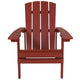 Red |#| Outdoor Red All-Weather Poly Resin Wood Adirondack Chair