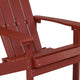 Red |#| Outdoor Red All-Weather Poly Resin Wood Adirondack Chair