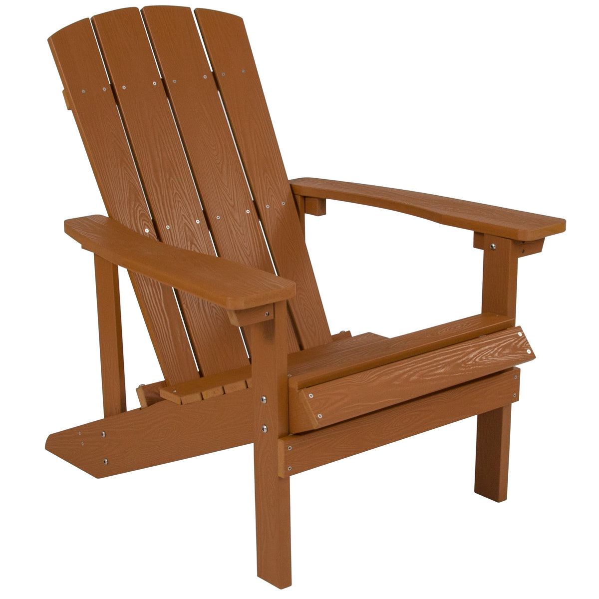 Teak |#| Outdoor Teak All-Weather Poly Resin Wood Adirondack Chair