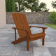 Teak |#| Outdoor Teak All-Weather Poly Resin Wood Adirondack Chair