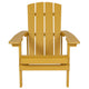 Yellow |#| Outdoor Yellow All-Weather Poly Resin Wood Adirondack Chair