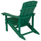 Green |#| Outdoor Green All-Weather Poly Resin Wood Adirondack Chair