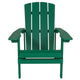 Green |#| Outdoor Green All-Weather Poly Resin Wood Adirondack Chair