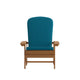 Teak/Teal |#| Indoor/Outdoor Teak Adirondack Chairs with Teal Cushions - Set of 2