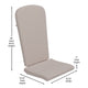 Slate Gray/Cream |#| Indoor/Outdoor Slate Gray Adirondack Chairs with Cream Cushions - Set of 2