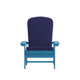 Blue |#| Indoor/Outdoor Blue Adirondack Chairs with Blue Cushions - Set of 2