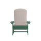 Green/Cream |#| Indoor/Outdoor Green Adirondack Chairs with Cream Cushions - Set of 2