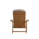 Teak/Cream |#| Indoor/Outdoor Teak Adirondack Chairs with Cream Cushions - Set of 2