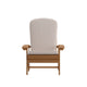 Teak/Cream |#| Indoor/Outdoor Teak Adirondack Chairs with Cream Cushions - Set of 2