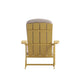 Yellow/Cream |#| Indoor/Outdoor Yellow Adirondack Chairs with Cream Cushions - Set of 2