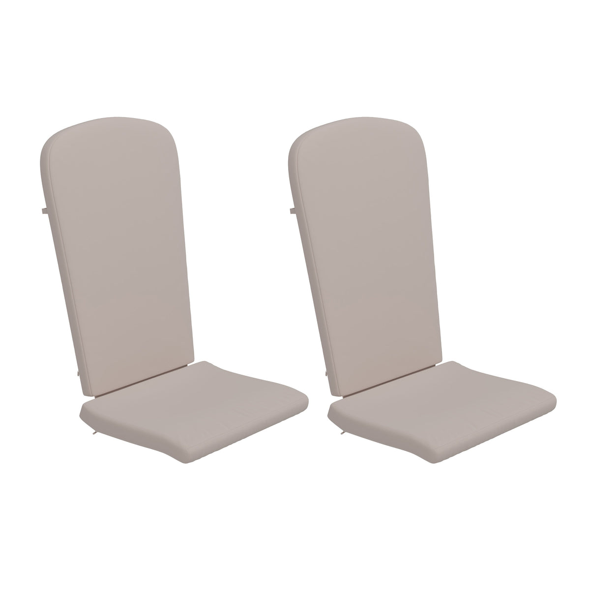 Cream |#| Set of 2 All-Weather High Back Adirondack Chair Cushions in Cream