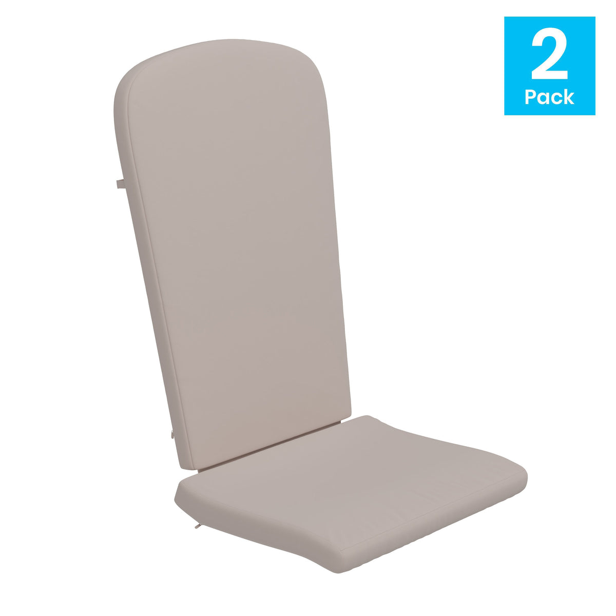 Cream |#| Set of 2 All-Weather High Back Adirondack Chair Cushions in Cream