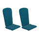 Teal |#| Set of 2 All-Weather High Back Adirondack Chair Cushions in Teal
