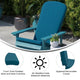 Teal |#| Set of 2 All-Weather High Back Adirondack Chair Cushions in Teal