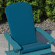 Teal |#| Set of 2 All-Weather High Back Adirondack Chair Cushions in Teal